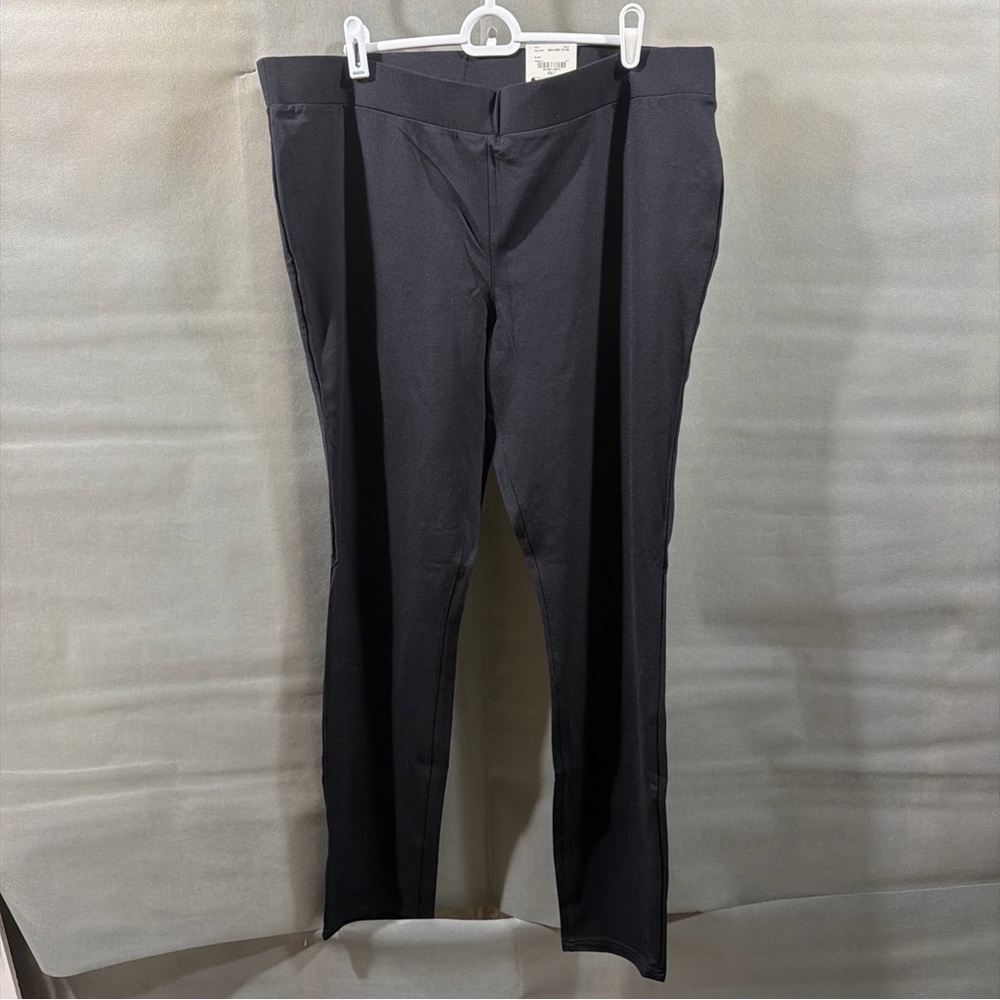 Ana 2XL Tall Pull On Breezy Pants for Tall Women- Black 2XLT Leggings